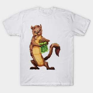 Weasel Opening a Jar of Pickles T-Shirt